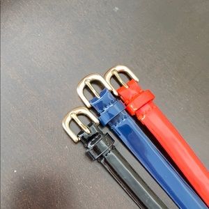 3 J.Crew skinny belts